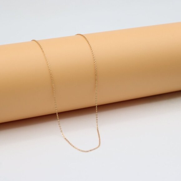 Thin Rose Gold Chain Necklace Dainty & Lightweight, XPNL0124 - Picture 2 of 12